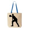 Natural Tote with Contrast-Color Handles Thumbnail