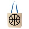 Natural Tote with Contrast-Color Handles Thumbnail