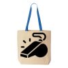 Natural Tote with Contrast-Color Handles Thumbnail