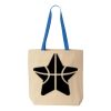 Natural Tote with Contrast-Color Handles Thumbnail