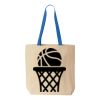 Natural Tote with Contrast-Color Handles Thumbnail