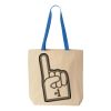 Natural Tote with Contrast-Color Handles Thumbnail