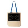 Natural Tote with Contrast-Color Handles Thumbnail