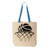 Natural Tote with Contrast-Color Handles Thumbnail