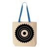 Natural Tote with Contrast-Color Handles Thumbnail
