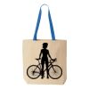 Natural Tote with Contrast-Color Handles Thumbnail