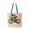 Natural Tote with Contrast-Color Handles Thumbnail
