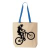 Natural Tote with Contrast-Color Handles Thumbnail