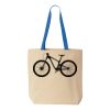 Natural Tote with Contrast-Color Handles Thumbnail