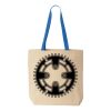 Natural Tote with Contrast-Color Handles Thumbnail
