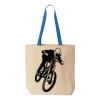 Natural Tote with Contrast-Color Handles Thumbnail