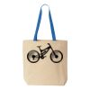 Natural Tote with Contrast-Color Handles Thumbnail