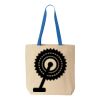 Natural Tote with Contrast-Color Handles Thumbnail