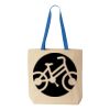 Natural Tote with Contrast-Color Handles Thumbnail