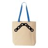 Natural Tote with Contrast-Color Handles Thumbnail