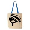 Natural Tote with Contrast-Color Handles Thumbnail