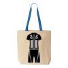 Natural Tote with Contrast-Color Handles Thumbnail