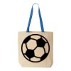 Natural Tote with Contrast-Color Handles Thumbnail