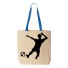 Natural Tote with Contrast-Color Handles Thumbnail