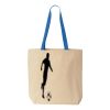 Natural Tote with Contrast-Color Handles Thumbnail