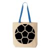 Natural Tote with Contrast-Color Handles Thumbnail