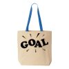 Natural Tote with Contrast-Color Handles Thumbnail