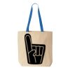Natural Tote with Contrast-Color Handles Thumbnail