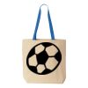 Natural Tote with Contrast-Color Handles Thumbnail