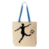 Natural Tote with Contrast-Color Handles Thumbnail