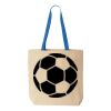 Natural Tote with Contrast-Color Handles Thumbnail