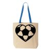 Natural Tote with Contrast-Color Handles Thumbnail