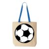 Natural Tote with Contrast-Color Handles Thumbnail
