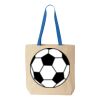 Natural Tote with Contrast-Color Handles Thumbnail