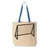 Natural Tote with Contrast-Color Handles Thumbnail