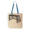 Natural Tote with Contrast-Color Handles Thumbnail