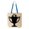 Natural Tote with Contrast-Color Handles Thumbnail