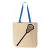 Natural Tote with Contrast-Color Handles Thumbnail