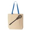 Natural Tote with Contrast-Color Handles Thumbnail