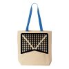 Natural Tote with Contrast-Color Handles Thumbnail