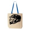 Natural Tote with Contrast-Color Handles Thumbnail
