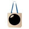Natural Tote with Contrast-Color Handles Thumbnail