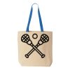 Natural Tote with Contrast-Color Handles Thumbnail