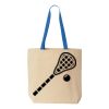 Natural Tote with Contrast-Color Handles Thumbnail