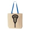 Natural Tote with Contrast-Color Handles Thumbnail
