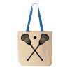 Natural Tote with Contrast-Color Handles Thumbnail