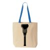 Natural Tote with Contrast-Color Handles Thumbnail