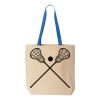 Natural Tote with Contrast-Color Handles Thumbnail