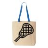 Natural Tote with Contrast-Color Handles Thumbnail