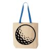 Natural Tote with Contrast-Color Handles Thumbnail