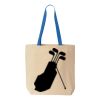 Natural Tote with Contrast-Color Handles Thumbnail
